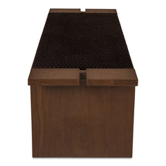 Merritt Dark Brown Outdoor Bench - Ornate Home