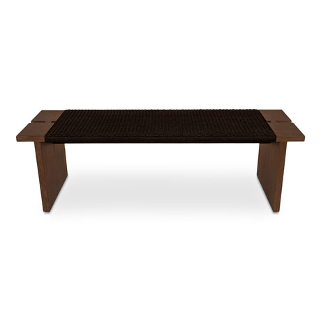 Merritt Dark Brown Outdoor Bench - Ornate Home