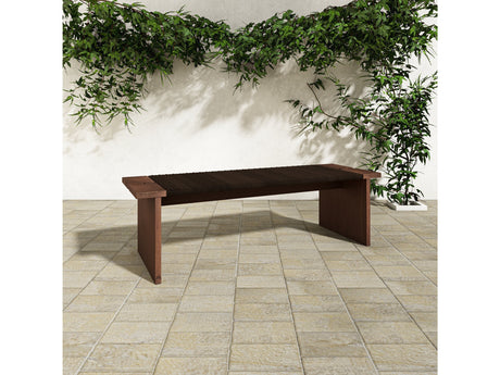 Merritt Dark Brown Outdoor Bench - Ornate Home