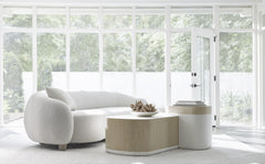Merritt Ivory Sofa Without Pillows - Ornate Home