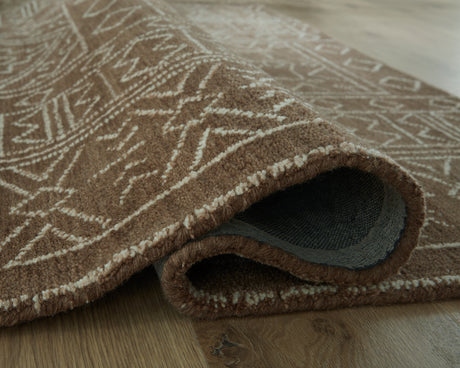 Merrittman Brown/Ivory Large Rug - Ornate Home