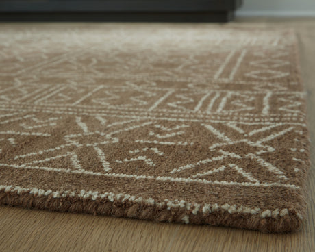 Merrittman Brown/Ivory Large Rug - Ornate Home