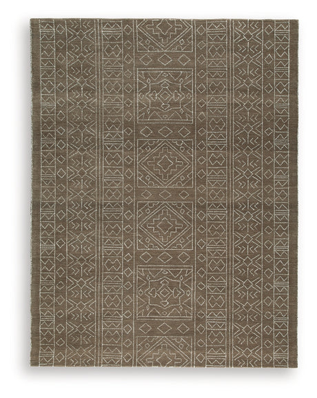 Merrittman Brown/Ivory Large Rug - Ornate Home
