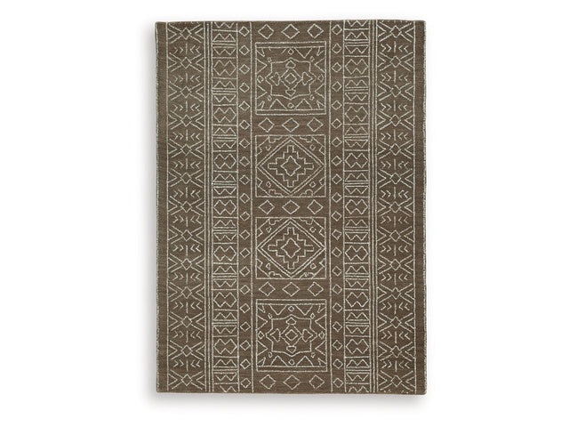 Merrittman Brown/Ivory Medium Rug (Online Special Price) - Ornate Home