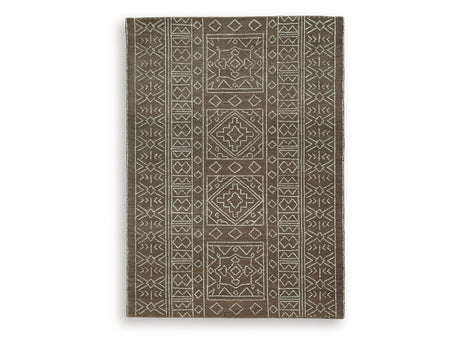 Merrittman Brown/Ivory Medium Rug - Ornate Home