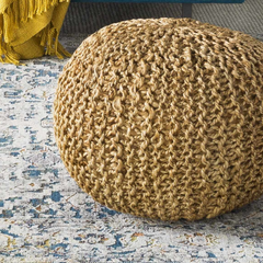 Merrittstown Cotton Knitted Pouf - Ornate Home