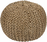Merrittstown Knitted Jute Pouf - Ornate Home