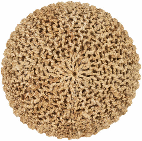 Merrittstown Knitted Jute Pouf - Ornate Home
