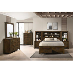 Merrliee Ii Oak Eastern King Bed - Ornate Home