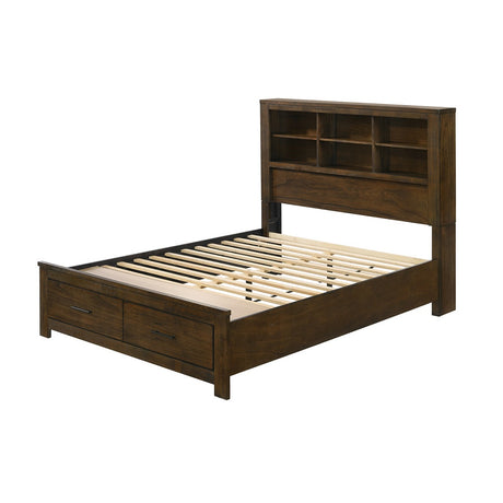 Merrliee Ii Oak Queen Bed - Ornate Home