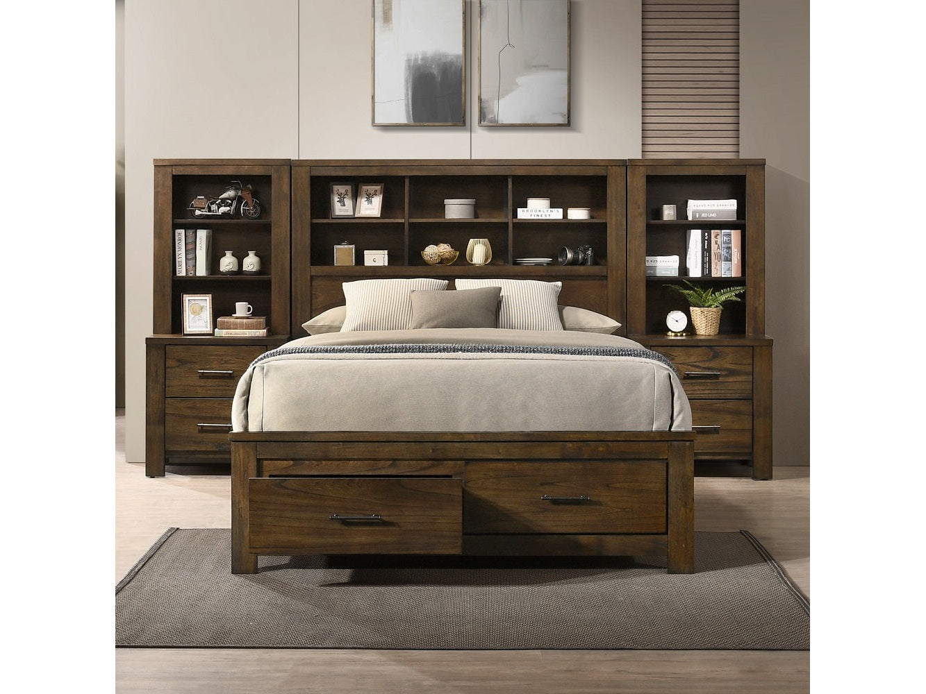 Merrliee Ii Oak Queen Bed - Ornate Home