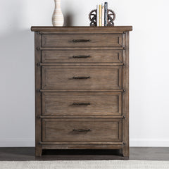 Merthyr Brown 5 Pc. Queen Bedroom Set w/ Chest - Ornate Home
