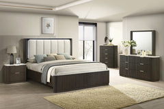 Merthyr Dark Walnut E.King Bed - Ornate Home