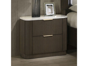 Merthyr Dark Walnut Nightstand - Ornate Home
