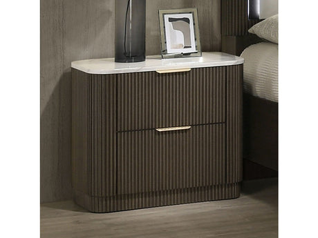 Merthyr Dark Walnut Nightstand - Ornate Home