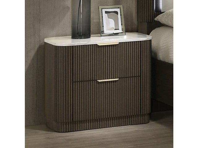 Merthyr Dark Walnut Nightstand - Ornate Home