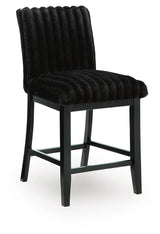 Mervannie Black Counter Height Barstool (Set of 2) - Ornate Home