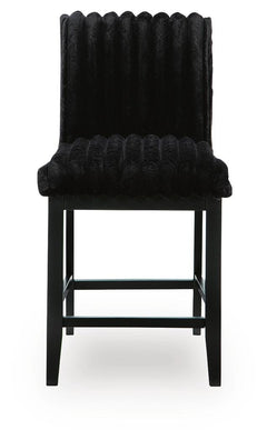 Mervannie Black Counter Height Barstool (Set of 2) - Ornate Home