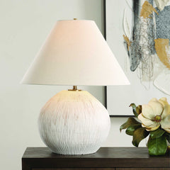 Meryl Aged White Table Lamp - Ornate Home