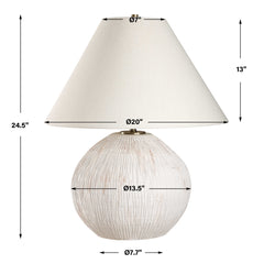 Meryl Aged White Table Lamp - Ornate Home
