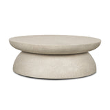 Mesa Gray 48" Round Stone Finish Coffee Table - Ornate Home