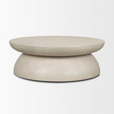 Mesa Gray 48" Round Stone Finish Coffee Table - Ornate Home