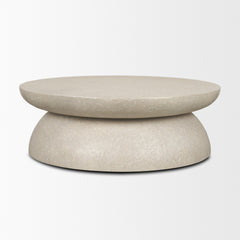 Mesa Gray 48" Round Stone Finish Coffee Table