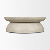 Mesa Gray 48" Round Stone Finish Coffee Table - Ornate Home