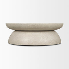 Mesa Gray 48" Round Stone Finish Coffee Table