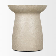 Mesa Gray Round Stone Finish Pillar Accent Table - Ornate Home
