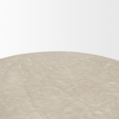 Mesa Gray Round Stone Finish Pillar Accent Table - Ornate Home