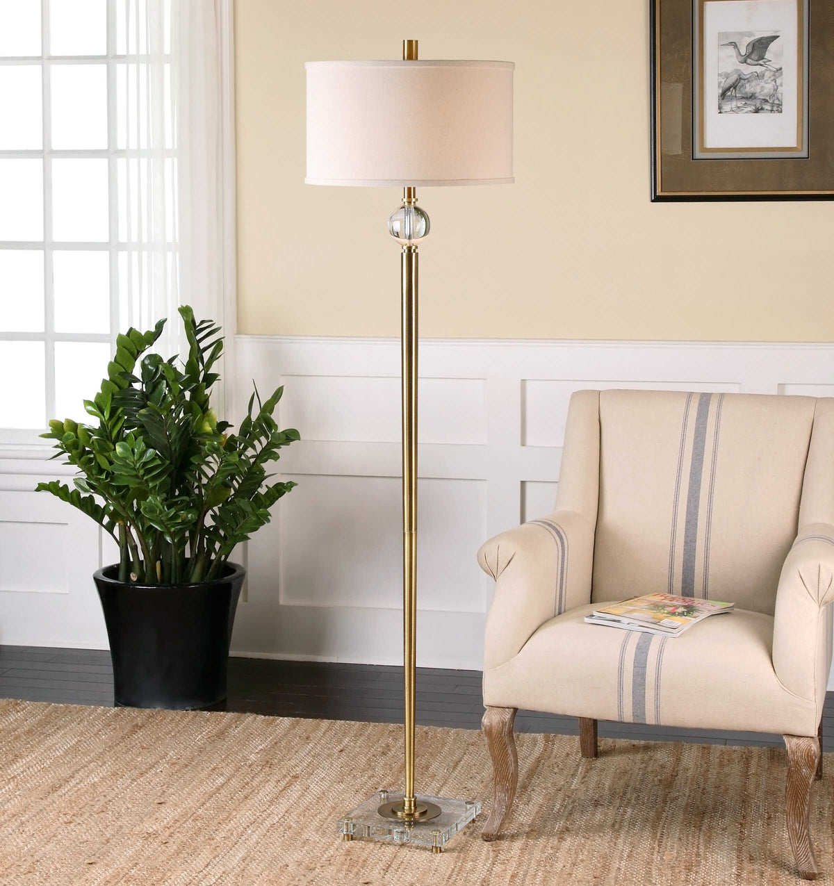 Mesita Brass Floor Lamp - Ornate Home
