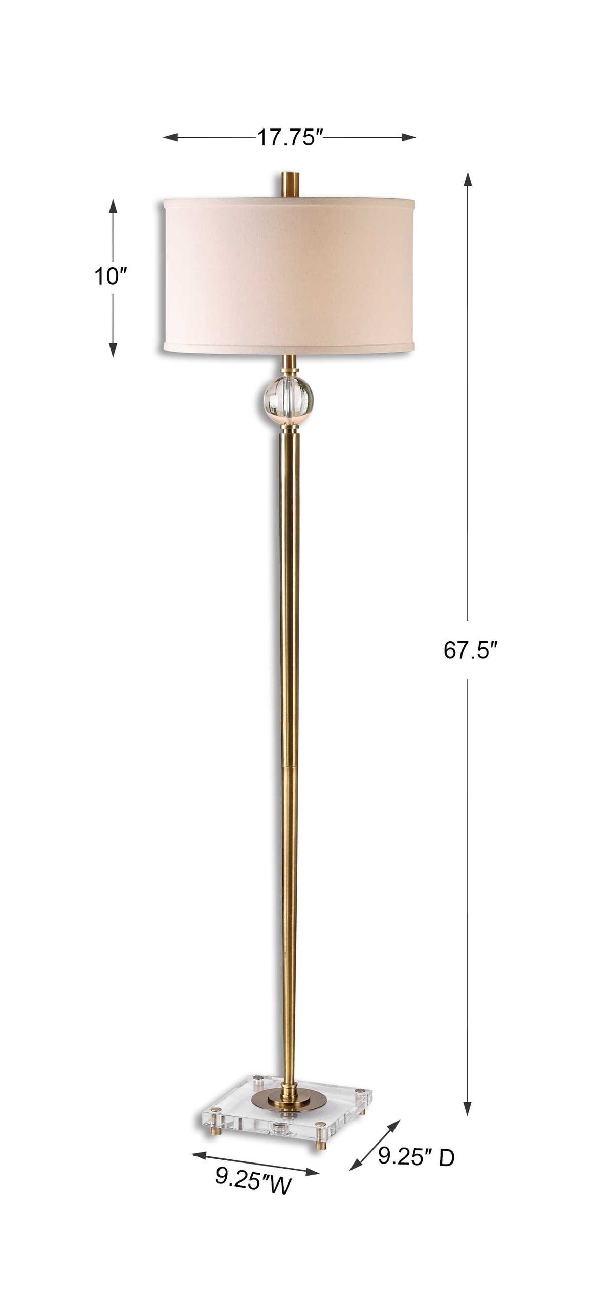 Mesita Brass Floor Lamp - Ornate Home