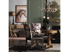 Mesquite Ranch Brown/White Arm Chair - Ornate Home