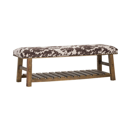 Mesquite Ranch Brown/White Bench - Ornate Home