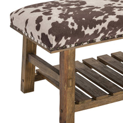 Mesquite Ranch Brown/White Bench - Ornate Home