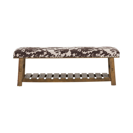 Mesquite Ranch Brown/White Bench - Ornate Home