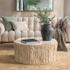 Messi Coastal Birch Coffee Table - Ornate Home