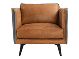 Messina Brown Leather Armchair - Ornate Home