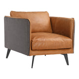 Messina Brown Leather Armchair - Ornate Home