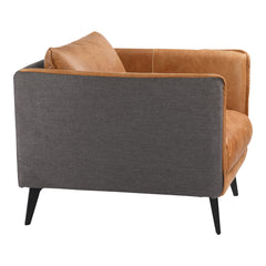 Messina Brown Leather Armchair - Ornate Home