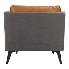 Messina Brown Leather Armchair - Ornate Home