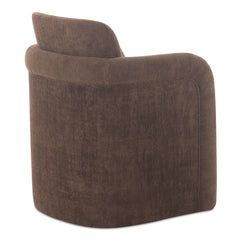 Mesto Dark Brown Rolling Dining Chair - Ornate Home