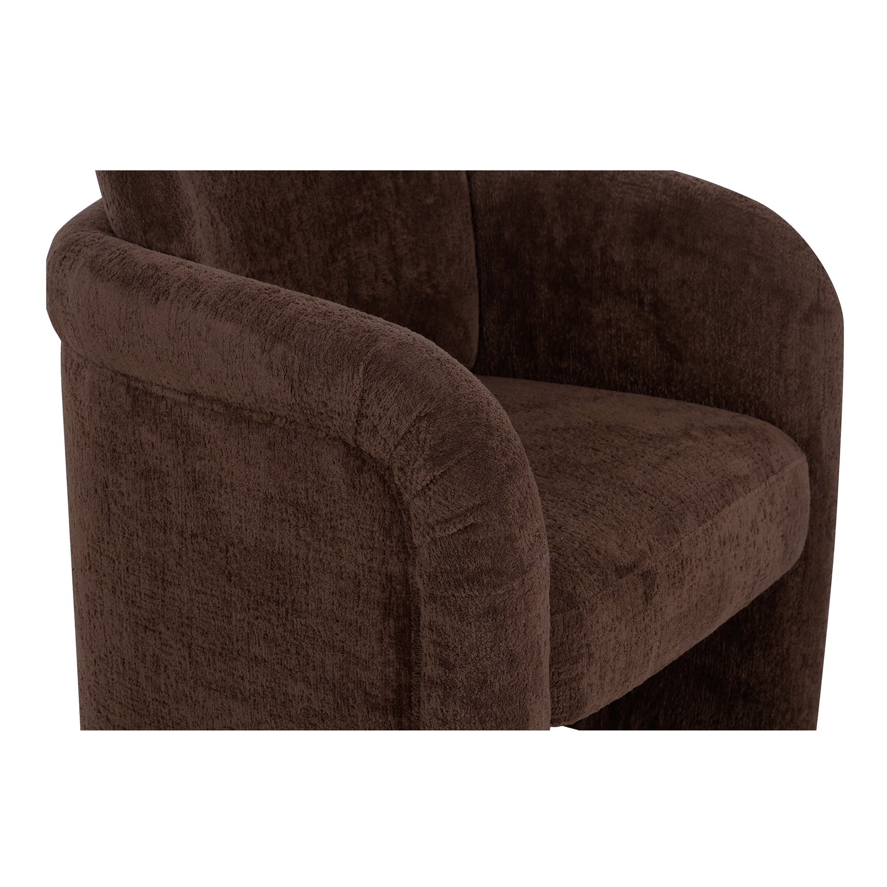 Mesto Dark Brown Rolling Dining Chair - Ornate Home