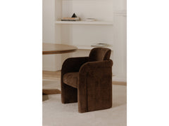 Mesto Dark Brown Rolling Dining Chair - Ornate Home