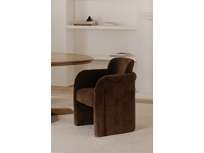 Mesto Dark Brown Rolling Dining Chair - Ornate Home