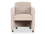 Mesto Taupe Rolling Dining Chair - Ornate Home