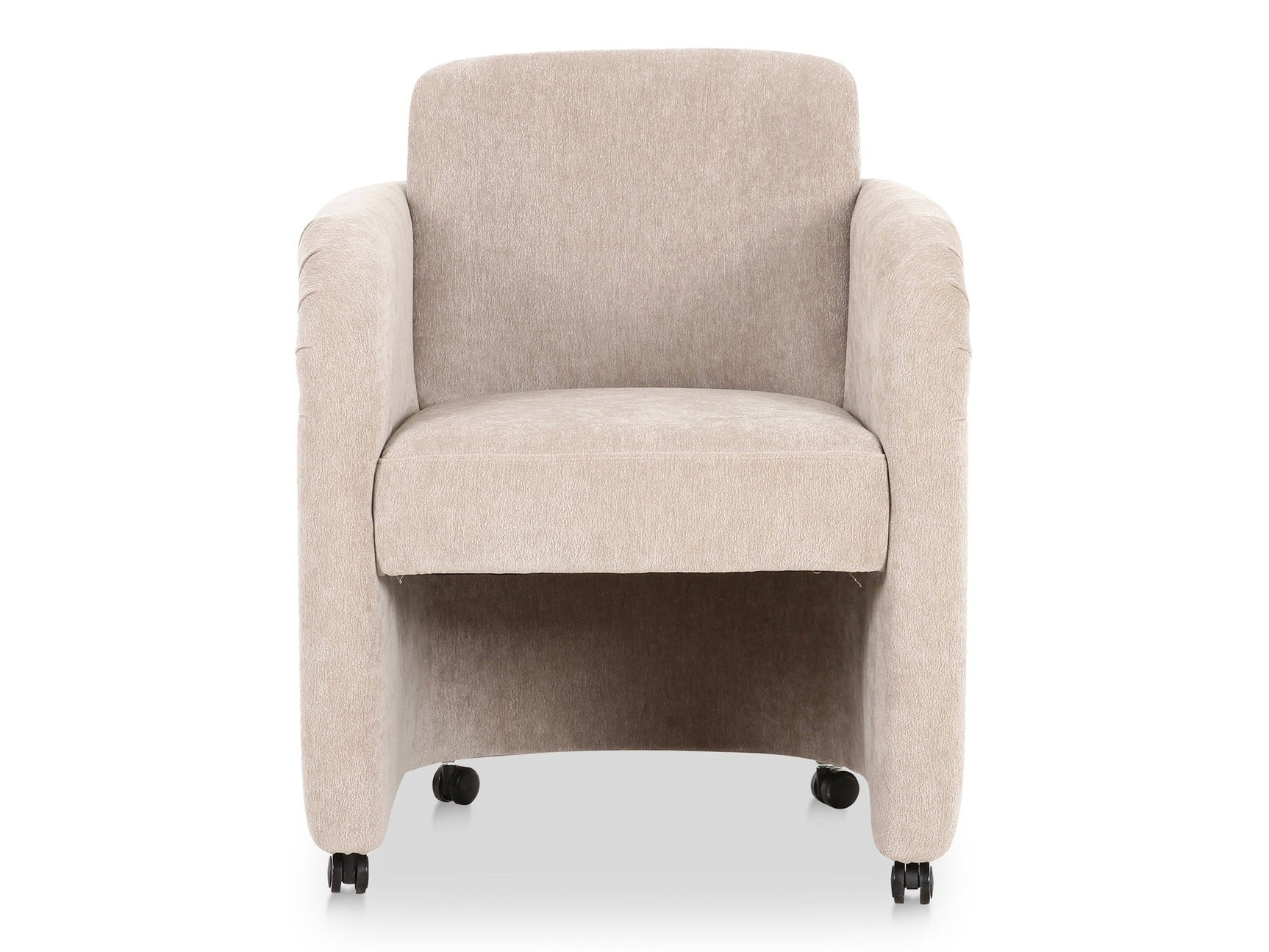 Mesto Taupe Rolling Dining Chair - Ornate Home