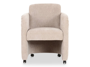 Mesto Taupe Rolling Dining Chair - Ornate Home