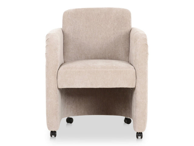 Mesto Taupe Rolling Dining Chair - Ornate Home